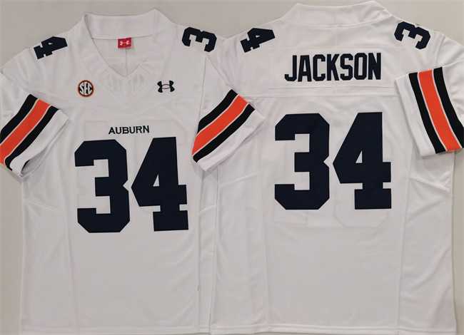Mens Auburn Tigers #34 Bo Jackson White 2024 F.U.S.E. Limited Stitched Jersey->auburn tigers->NCAA Jersey